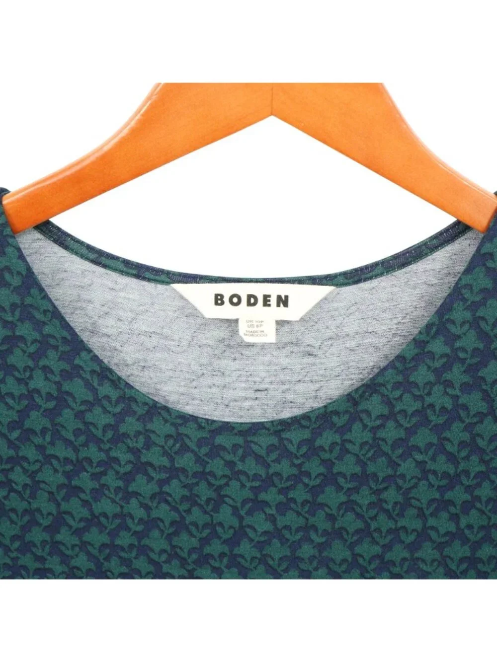 Boden Camille Jersey Knit Midi Long Sleeve Dress Blue Green 6P 6 Petite - Picture 6 of 7